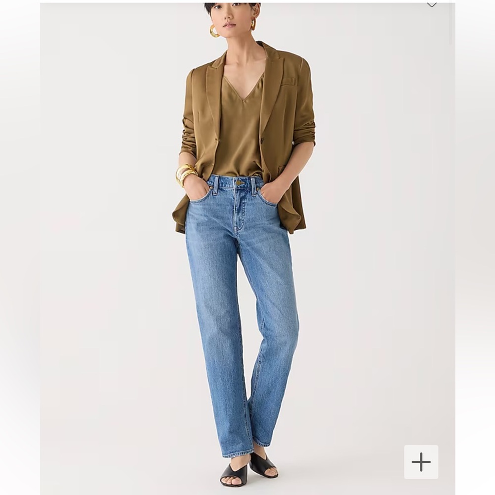 J Crew jeans, petite size 30 mid-rise 90s classic straight fit, pheasant wash